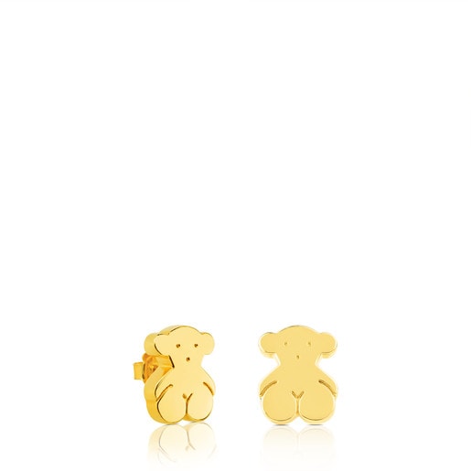 Relojes Tous Gold Sweet Dolls Earrings back. motif. Bear big Push