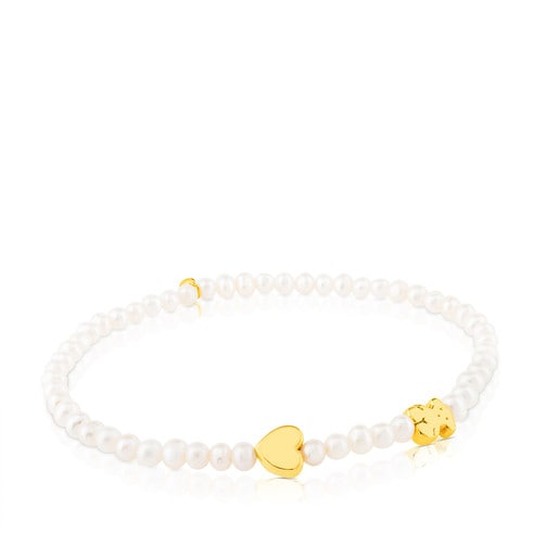 Tous Pearls. and XXS Dolls Gold Bear Heart motifs. Sweet with Bracelet