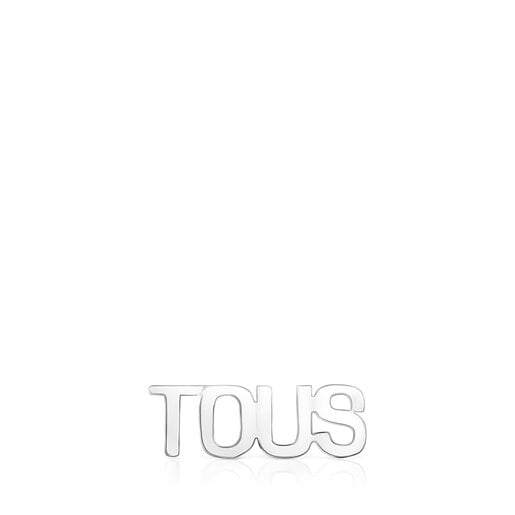 Tous Perfume Silver 1/2 Logo Earring