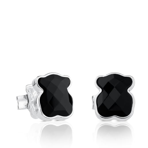 Tous with TOUS Silver Color onyx Earrings faceted