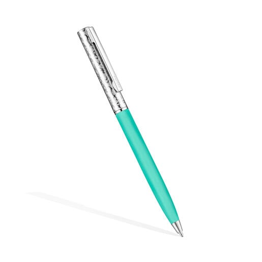 Steel TOUS Kaos Ballpoint pen lacquered in turquoise | 