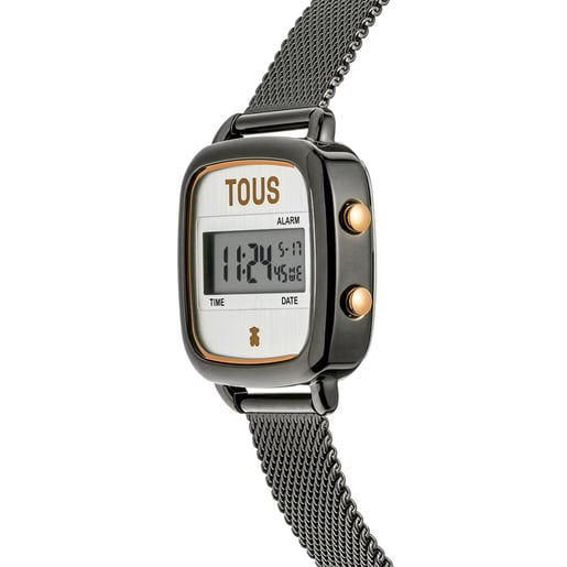 Tous Anillos D-Logo New watch black with steel strap IPG Digital