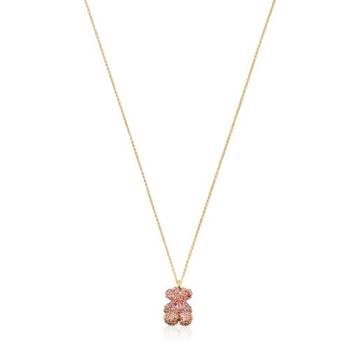 Tous Sapphire Bear necklace gold and Bold