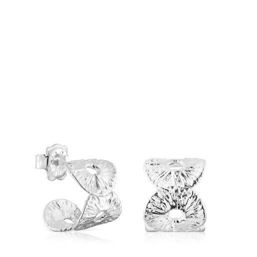 Silver Wicker Earrings with motifs | 
