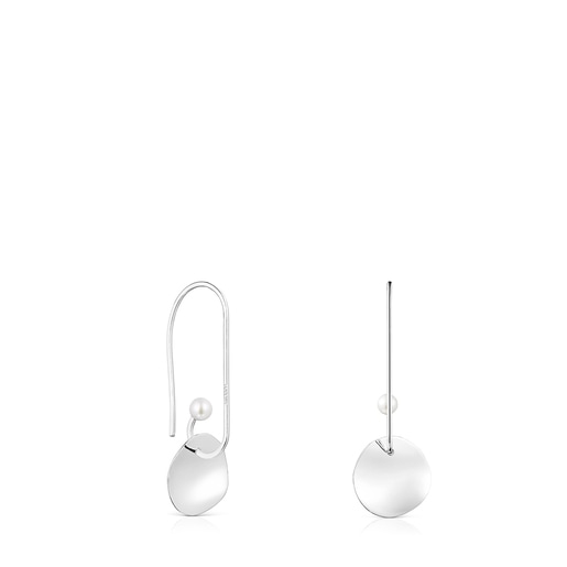 Tous Perfume Silver Nenufar with Pearl Earrings
