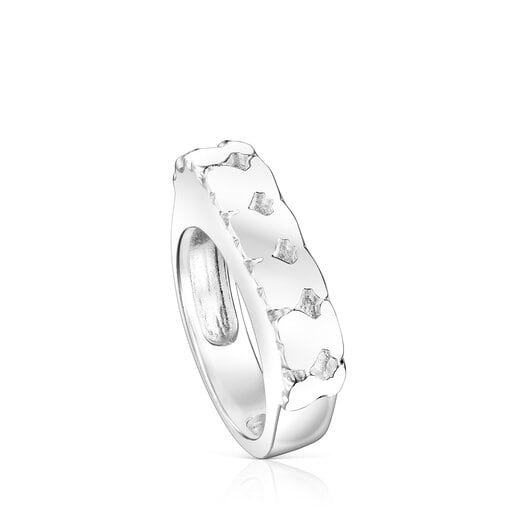 Tous bears Silver Straight Ring Signet