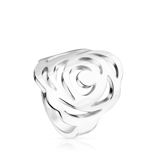 Tous Silver d'Abril Ring Rosa TOUS 2,3cm.
