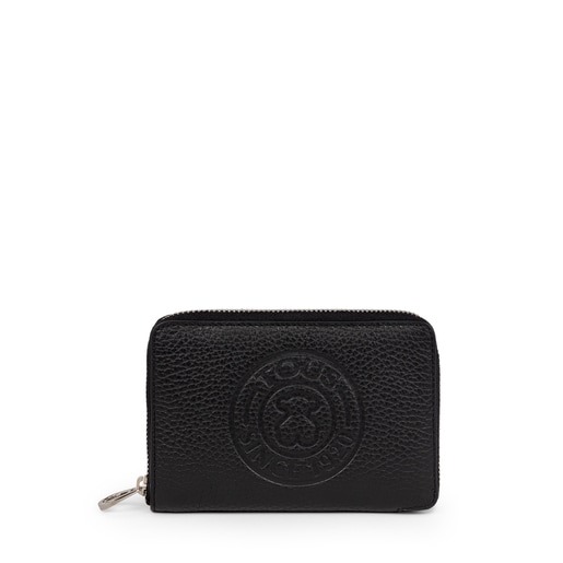 Love Me Tous Small black Leather Wallet Leissa New