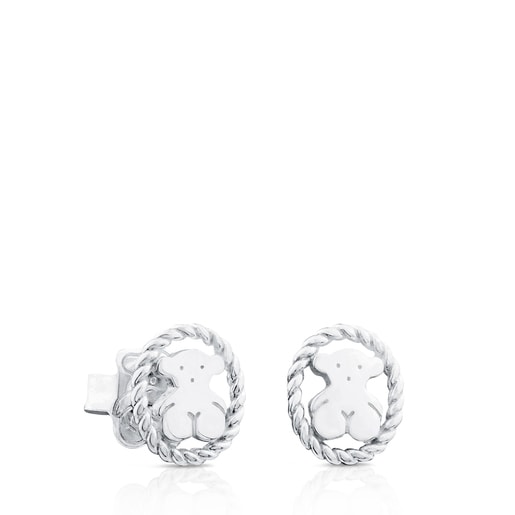 Tous Camee Earrings Silver