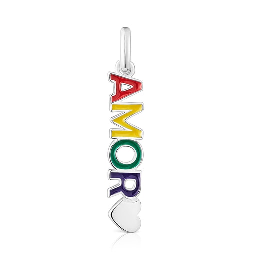 Amor silver pendant and enamel TOUS Pride | 