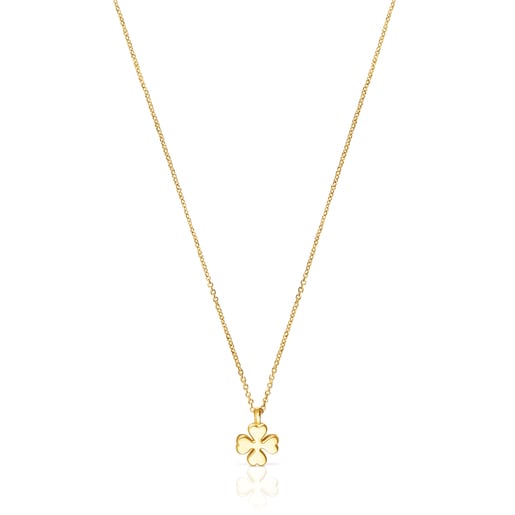 Gold TOUS Good Vibes clover Necklace