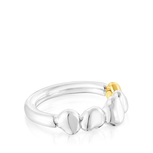 Anillos Tous Two-tone TOUS Joy Bits ring with shapes organic