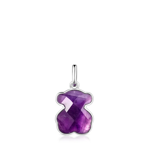 Tous Amethyst Silver and Color Icon Pendant