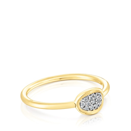 Anillos Tous TOUS Hav ring in circle gold with diamonds of