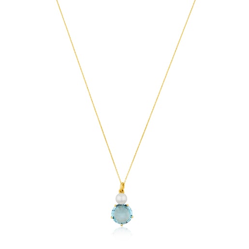 Tous with Topaz Gold Necklace and Ivette Pearl