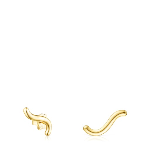 Tous vermeil Silver Hav Earrings wave-shaped