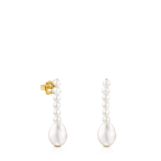 Tous with Pearls Gloss Earrings