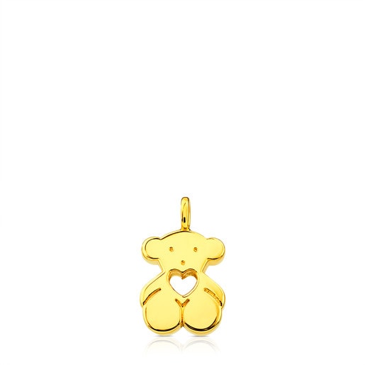 Tous heart Pendant medium Gold Dolls hole Sweet size. with motif Bear