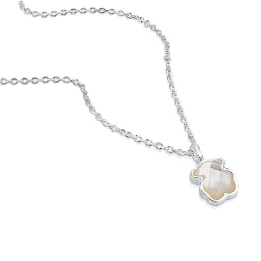 Bolsas Tous Silver and faceted TOUS mother-of-pearl Necklace. Color 45cm