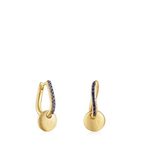 Silver vermeil Luah luna Earrings with sapphires | 