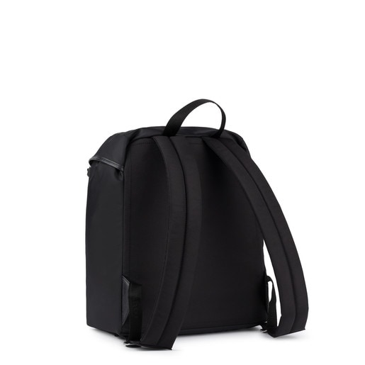 Tous Online Black Nylon Berlin Backpack New flap with