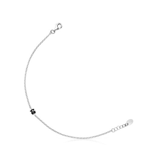 Tous Silver Bracelet Onyx Mini Onix in 0,4cm. TOUS with