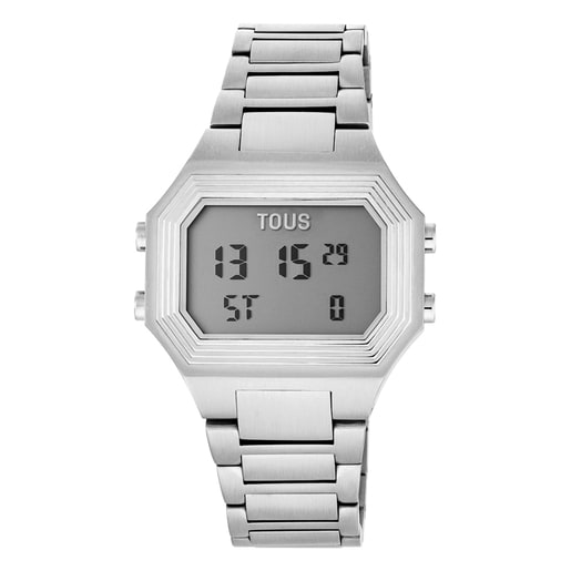 Tous Anillos Bel-Air Digital strap watch steel with