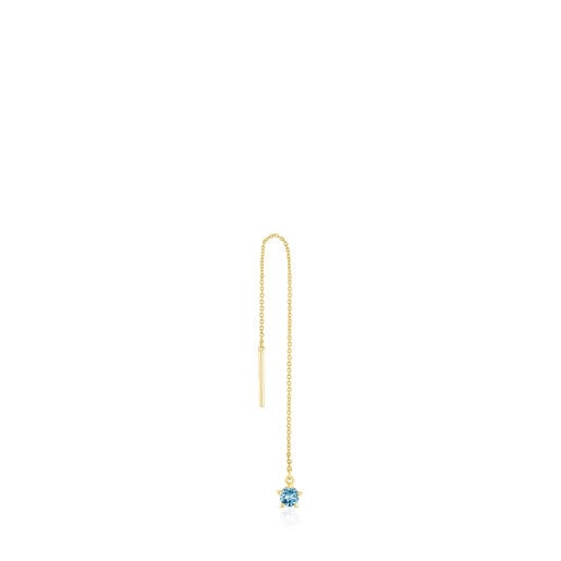 Tous Single Joy Cool topaz with Gold earring