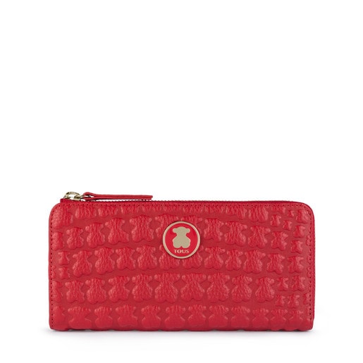 Tous red Medium Wallet Leather Sherton
