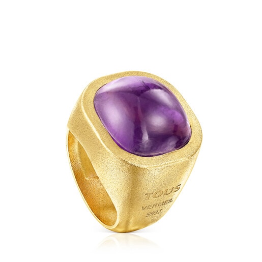 Anillos Tous Silver vermeil Ring Nattfall amethyst with