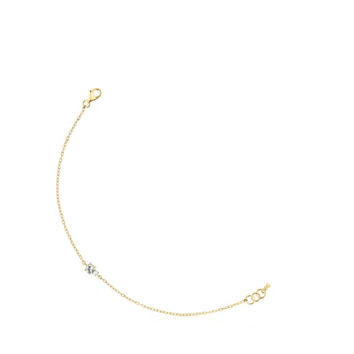 Mini Ivette Bracelet in Gold with Topaz and Pearl | 