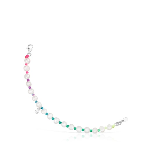 Multicolored nylon TOUS Joy Bits bracelet with pearls | 