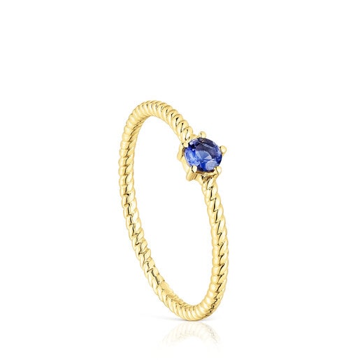 Tous Cool Ring with iolite Joy Gold