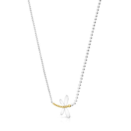 Silver and Silver Vermeil Real Mix Bera Necklace