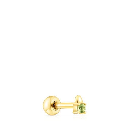 Tous Perfume Gold-colored IP steel and Ball New Motif peridot piercing