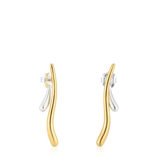 Tous Perfume Silver and silver vermeil double-wave New Earrings Hav