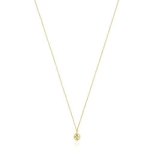 Gold Magic Nature Necklace with diamonds | 