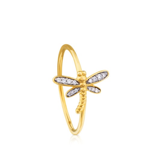 Tous in Diamond Bera Ring with Gold
