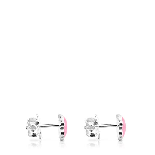 Bolsas Tous Silver TOUS Color Earrings with rose Quartz