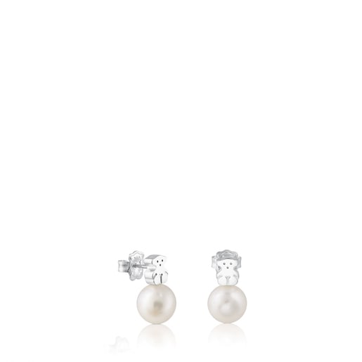 Silver and Pearls TOUS Sweet Dolls Earrings Bear motif | 