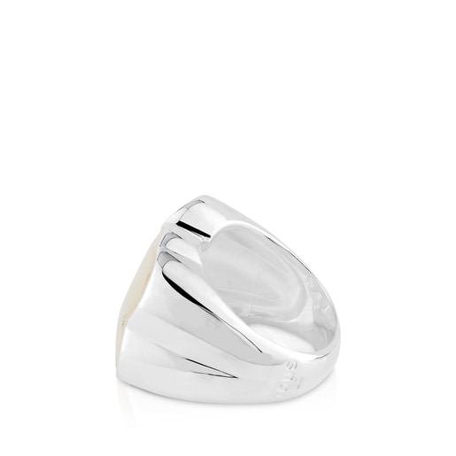 Anillos Tous Silver TOUS with mother-of-pearl Ring Color faceted