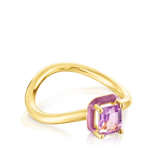 Anillos Tous TOUS Vibrant Colors with enamel and Ring amethyst
