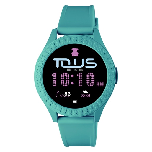 Tous silicone strap Watch with Smarteen Connect green