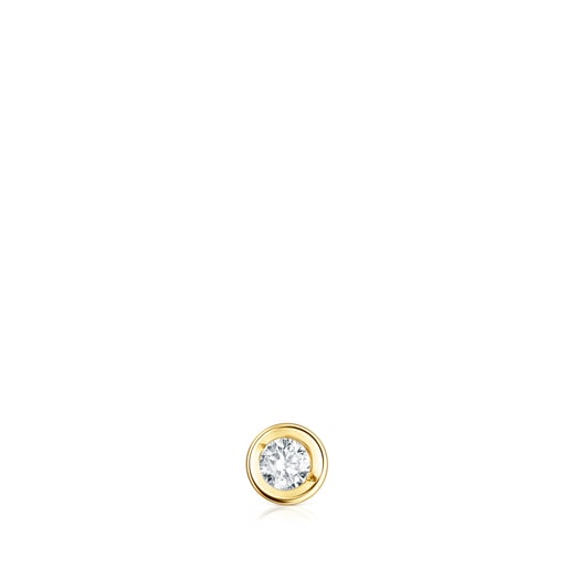 Tous Gold Piercing diamond with Basics ear TOUS