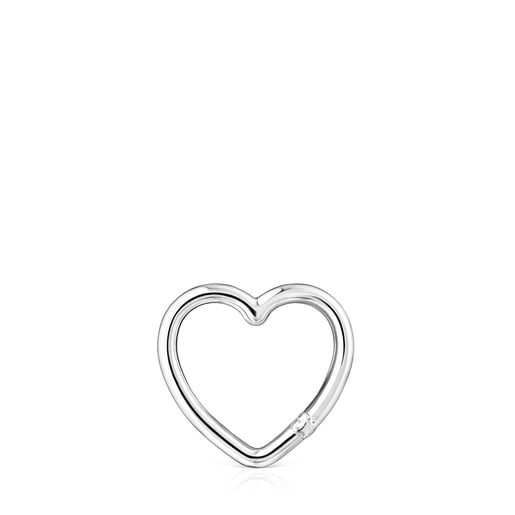 Medium Silver Hold heart Ring | 