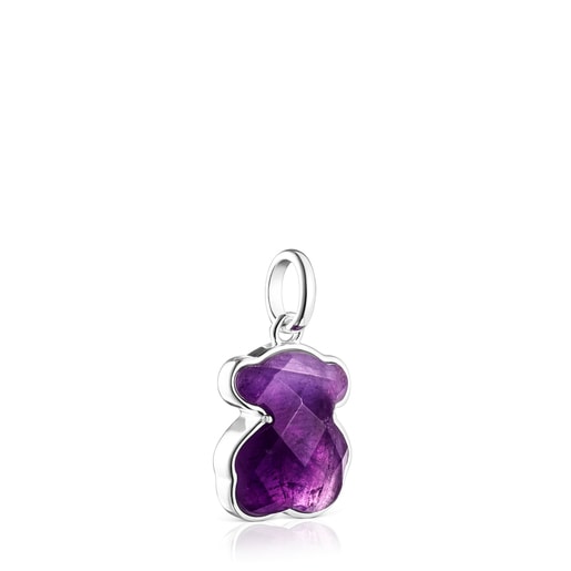 Colonia Tous Silver and Amethyst Icon Color Pendant