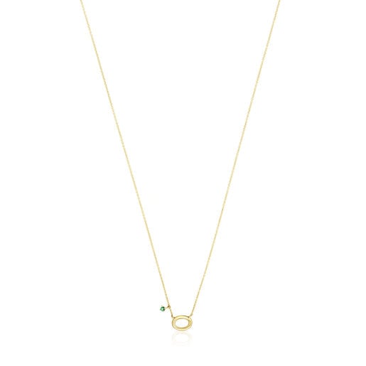 TOUS Hav necklace in gold with tsavorite gems | 