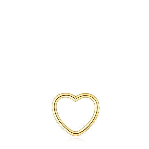 Tous with Basics 1/2 heart TOUS Earring motif Gold