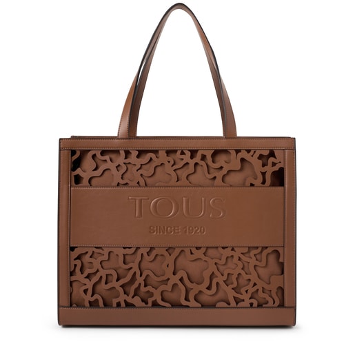 Large brown Amaya Kaos Shock shopping bag | 