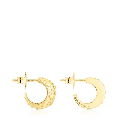 Tous Perfume Hoop earrings with 18kt gold Dybe over plating silver